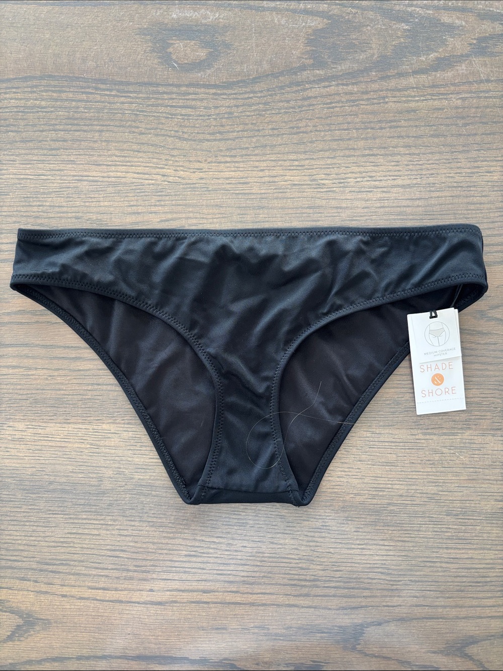 Shade & Shore Women's Classic Black Bikini Bottom SZ S